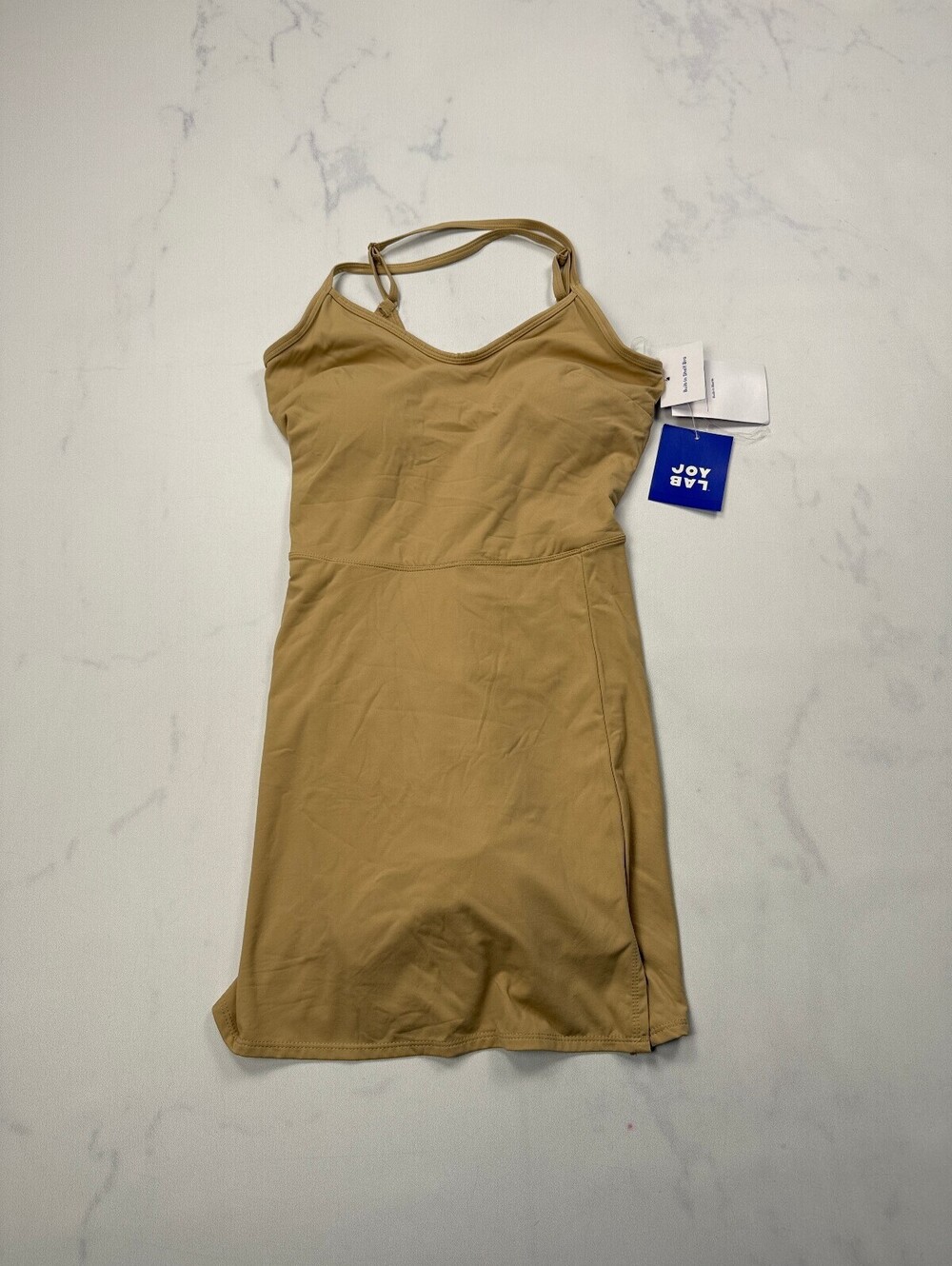 Joy Lab Built-in Shorts Active Dress Tan 2010s Minimalist Fitted - Womens S NWT
